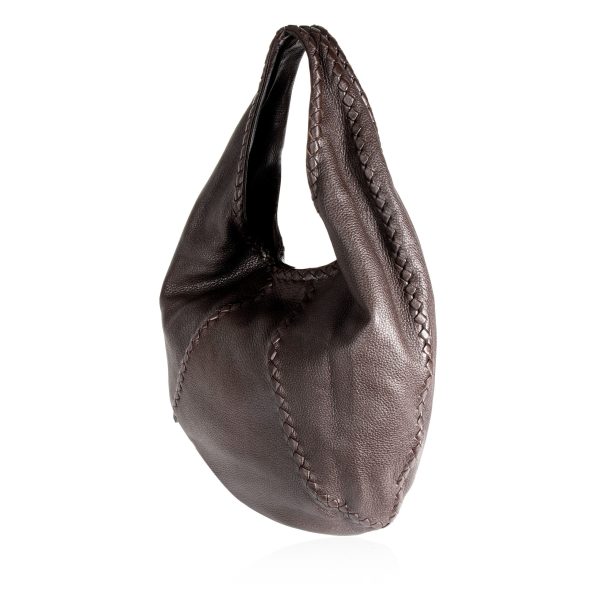 105813 sv 49fa05fc 9e23 40bd 9148 8bd5fb739c78 Bottega Veneta Brown Leather Cervo Large Hobo Bag