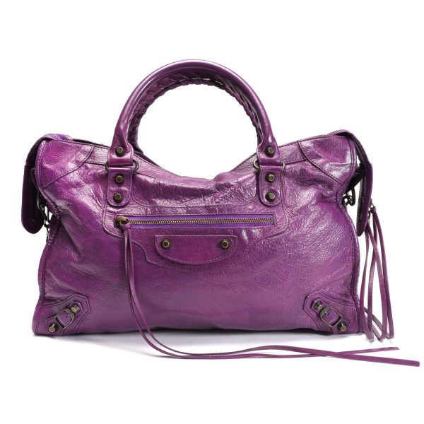 106286 ad2 551fbfcf 71e0 41fc 9022 52ecc3561dc8 Balenciaga Ultraviolet Lambskin Classic City Bag