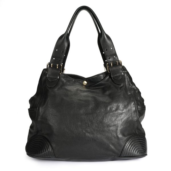 106728 bv Alexander McQueen Black Leather Faithful Shoulder Bag