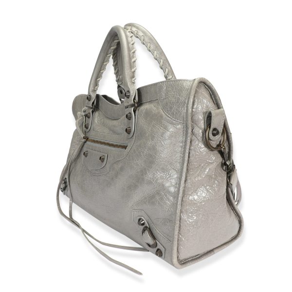 106859 sv aafc2551 c833 4628 864e 0cd70e378f23 Balenciaga Gris Pyrite Lambskin Classic City Bag