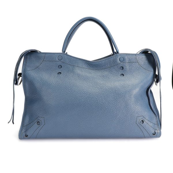 106910 pv c0963d14 e937 4c45 86e1 0fc6abe23f10 Balenciaga Bleu Tanzanite Calfskin Blackout City Bag