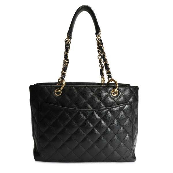 106988 pv Chanel Black Caviar Quilted Grand Shopping Tote