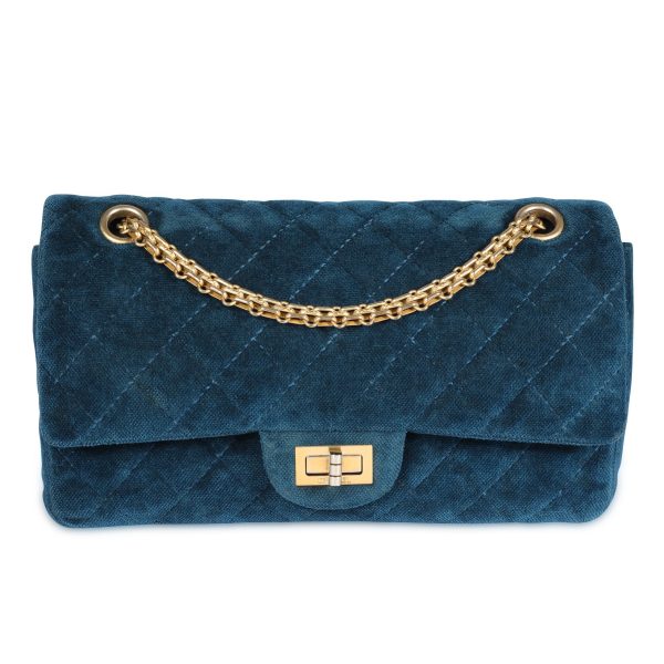 107240 fv 0221ab99 2c56 49e4 bff6 2fa9f346dbbc Chanel Blue Velvet Quilted 255 Reissue 225 Bag