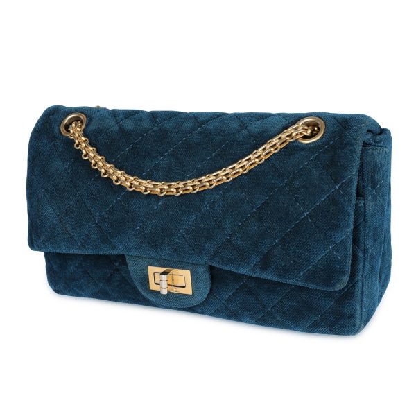 107240 sv 16df2d93 928a 485b b611 97ab31b357cc Chanel Blue Velvet Quilted 255 Reissue 225 Bag