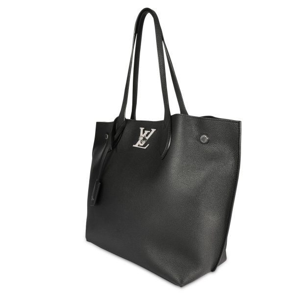 107367 sv ec215a91 dfd5 4680 884b 076b1b6429a9 Louis Vuitton Black Calfskin Lockme Go Tote