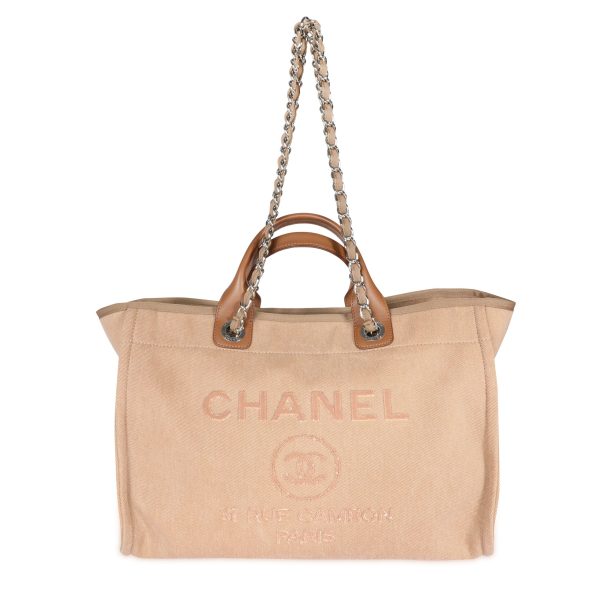 107403 bv 9e42bf18 d763 46f5 8390 7492f05a44e5 Chanel Camel Canvas Sequins Large Deauville Tote