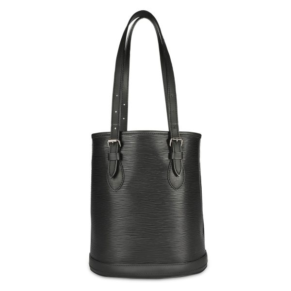 107865 fv a3735934 95dc 4081 8a78 a031fa64742f Louis Vuitton Black Epi Leather Petit Bucket Bag