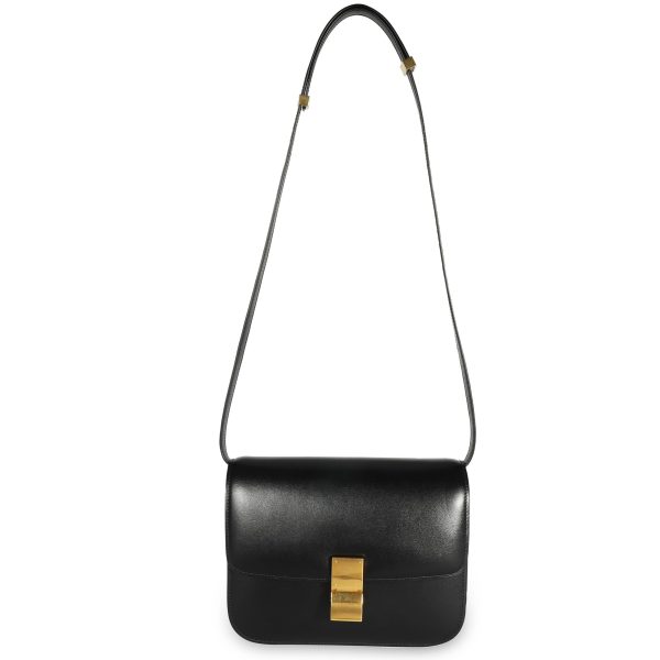 107940 bv Celine Black Smooth Calfskin Classic Box Bag