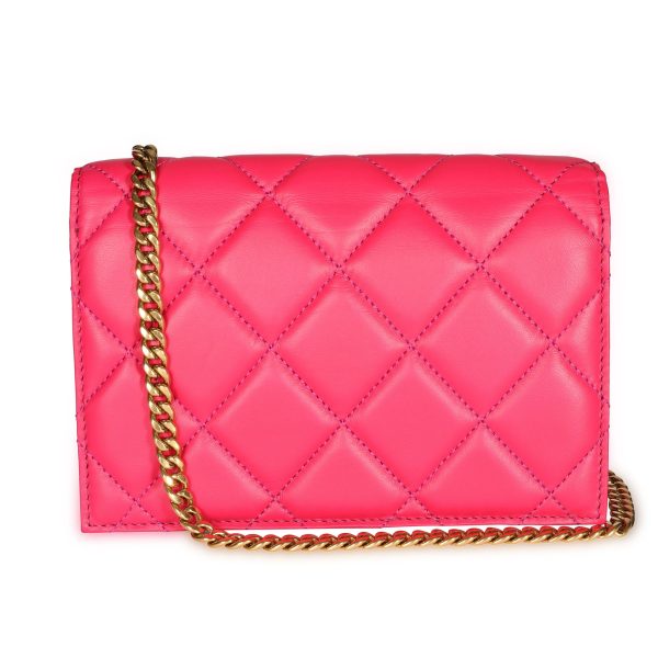 108270 pv d62dc2d6 41e4 4fb8 92cd 47e2afb8d28d Alexander McQueen Hot Pink Quilted Leather Mini Skull Crossbody Bag