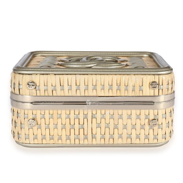 108512 stamp e50283a4 a825 42fc bdca a88207ac0f85 Chanel Beige Rattan Gold Calfskin Small Vanity Case