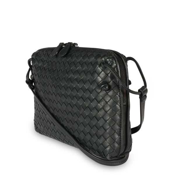 108531 sv 5bc0391e d2b9 40a3 b262 5942198a1cb7 Bottega Veneta Black Intrecciato Leather Small Nodini Crossbody Bag