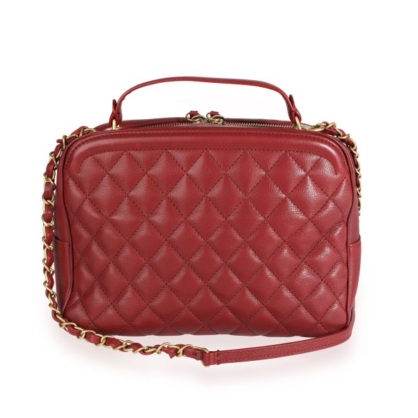 109599 pv 34c23ba3 af05 44d4 9b7c d50a0547096c Chanel Burgundy Quilted Calfskin Leather Medium Vanity Case