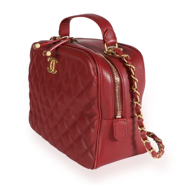 109599 sv 25aab8b7 1e50 4b83 b8db 17fbeafdf8be Chanel Burgundy Quilted Calfskin Leather Medium Vanity Case