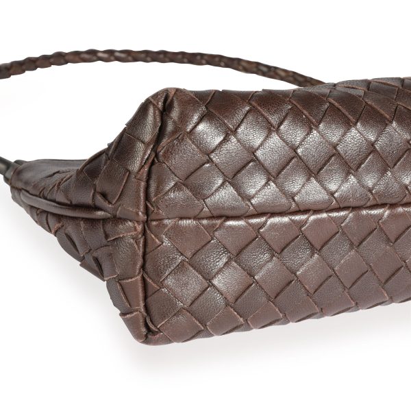 109744 box Bottega Veneta Brown Intrecciato Leather Pochette