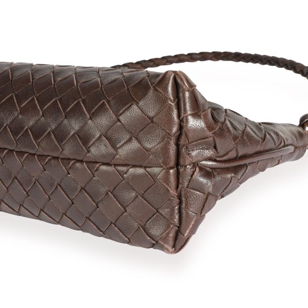 109744 clasp Bottega Veneta Brown Intrecciato Leather Pochette