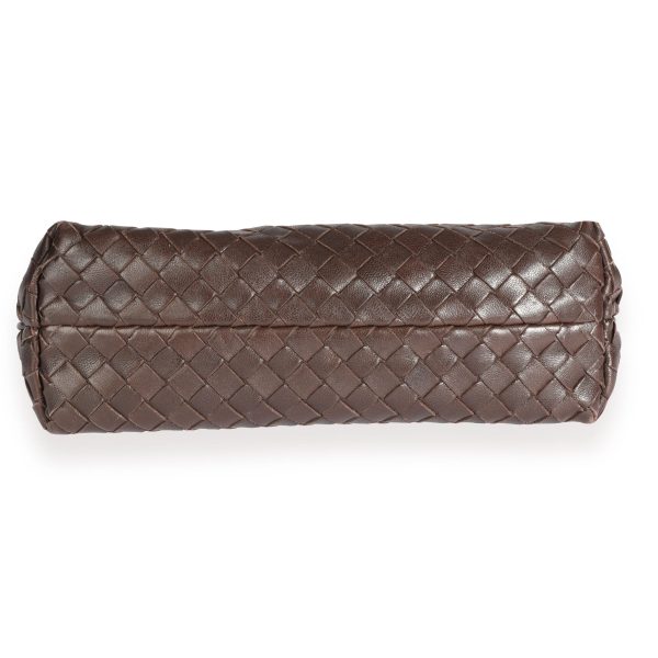 109744 stamp Bottega Veneta Brown Intrecciato Leather Pochette