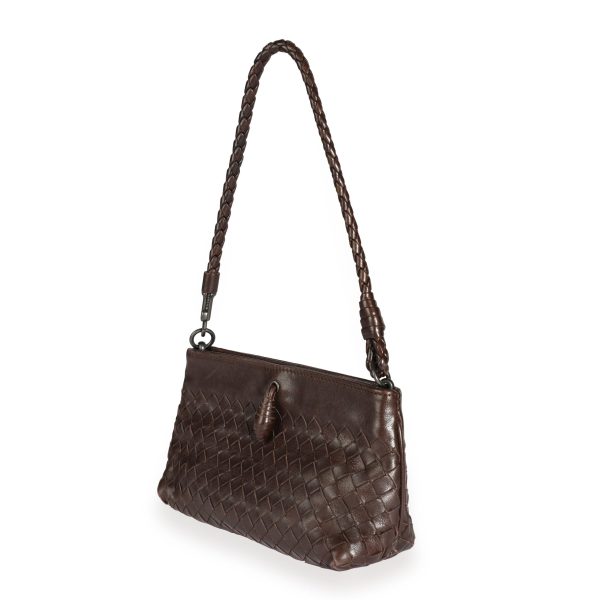 109744 sv Bottega Veneta Brown Intrecciato Leather Pochette