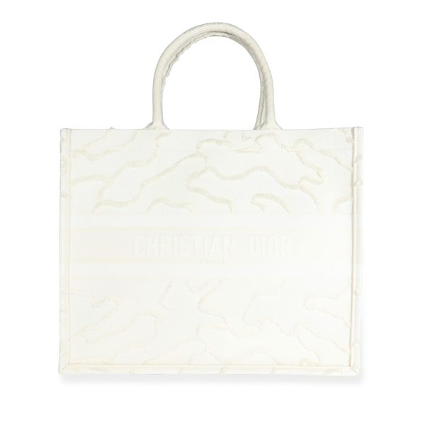 109756 fv Dior White Camouflage Embroidery Large Book Tote