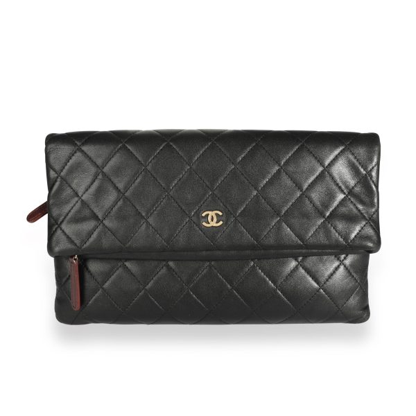 109757 fv 0fb16525 3771 4b03 b91c 63b8b35a738c Chanel Black Quilted Lambskin Beauty Clutch