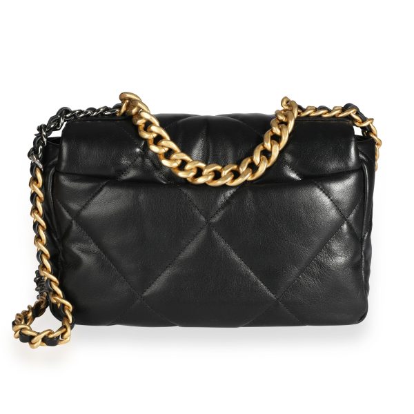 109790 pv a58c5710 5c1b 461d 9786 bb8b2d4363bc Chanel Black Quilted Lambskin Chanel 19 Medium Flap Bag