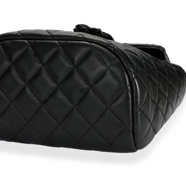 110043 box Chanel Black Lambskin Quilted Mini Urban Spirit Backpack