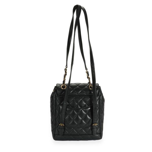 110043 pv Chanel Black Lambskin Quilted Mini Urban Spirit Backpack