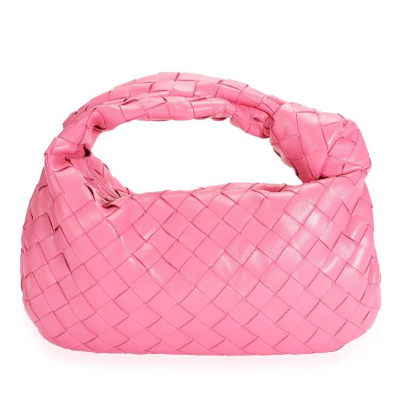 110119 pv Bottega Veneta Pink Intrecciato Leather Mini Jodie Bag