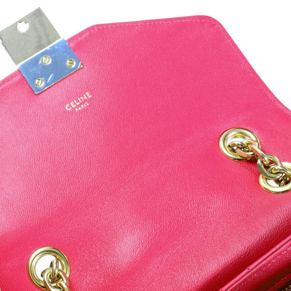 110228 ad2 0e859cdd 7a21 4342 a1a5 a2cedd79618d Celine Hot Pink Quilted Calfskin Small C Bag