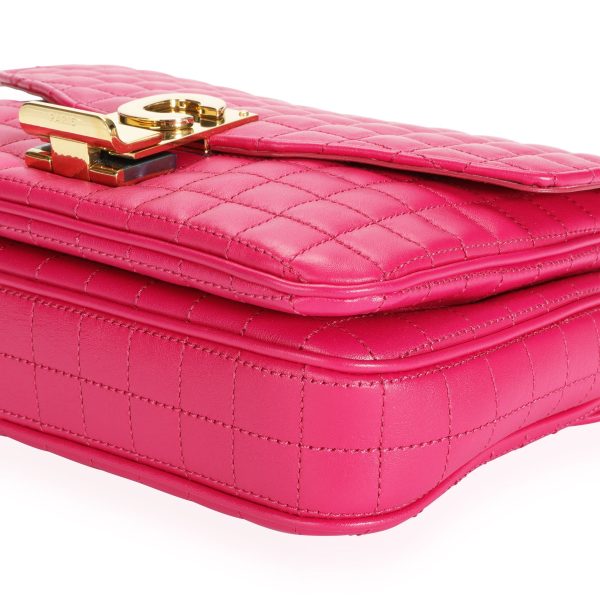 110228 box acb478dd 2539 4f19 b97b 60e5ee0a4b38 Celine Hot Pink Quilted Calfskin Small C Bag