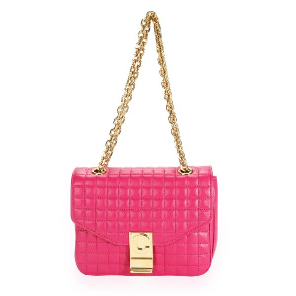 110228 bv a6ab90cf 9fee 4e75 8540 80e5965896cf Celine Hot Pink Quilted Calfskin Small C Bag