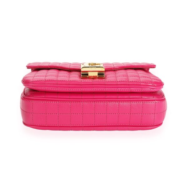 110228 stamp ed3bc138 afd2 4a4b 8ab7 443d9171803e Celine Hot Pink Quilted Calfskin Small C Bag