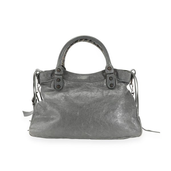 110415 pv Balenciaga Gris Tarmac Lambskin Classic Town Bag