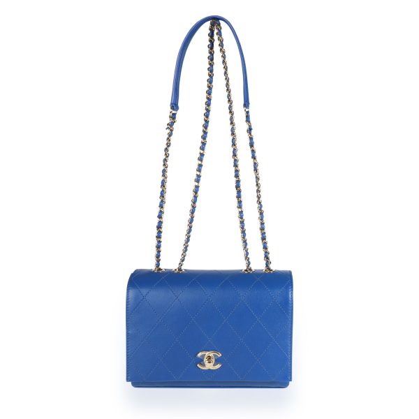 110827 bv 6888af44 f744 4999 8ac5 d7cfa09580e7 Chanel Blue Diamond Stitch Leather Crossbody Bag