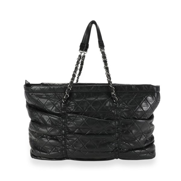 111183 fv b1377837 599d 4760 9629 f87463e77250 Chanel Black Quilted Lambskin Sharpei Medium East West Tote