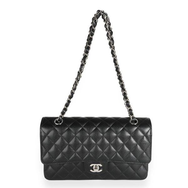 111300 bv Chanel Black Caviar Quilted Medium Classic Double Flap Bag