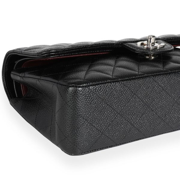 111300 clasp Chanel Black Caviar Quilted Medium Classic Double Flap Bag