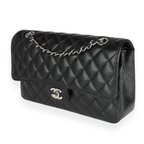 111300 sv Chanel Black Caviar Quilted Medium Classic Double Flap Bag