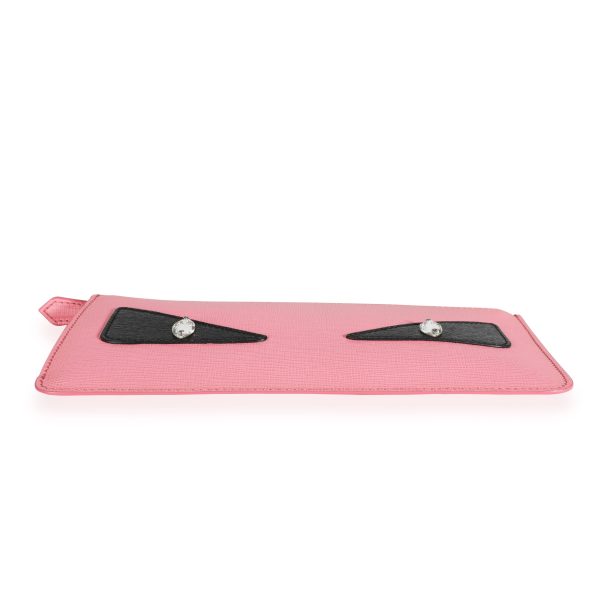 111551 stamp Fendi Pink Vitello Elite Monster Clutch