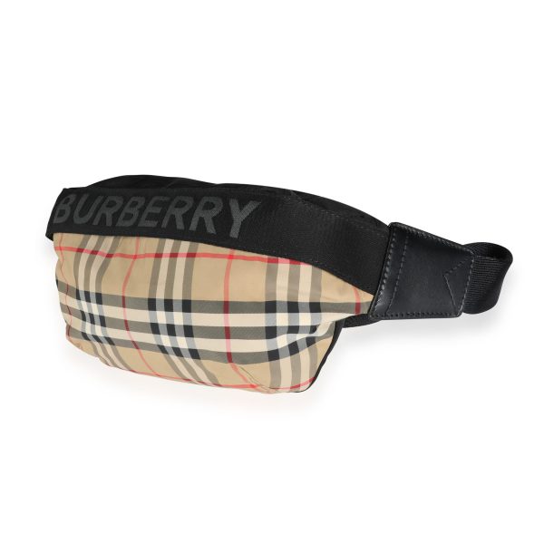 111851 sv Burberry x ECONYL® Archive Beige Medium Vintage Check Bum Bag