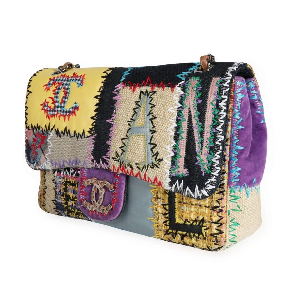 111881 sv Chanel Limited Edition Multicolor Patchwork Jumbo Single Flap Bag