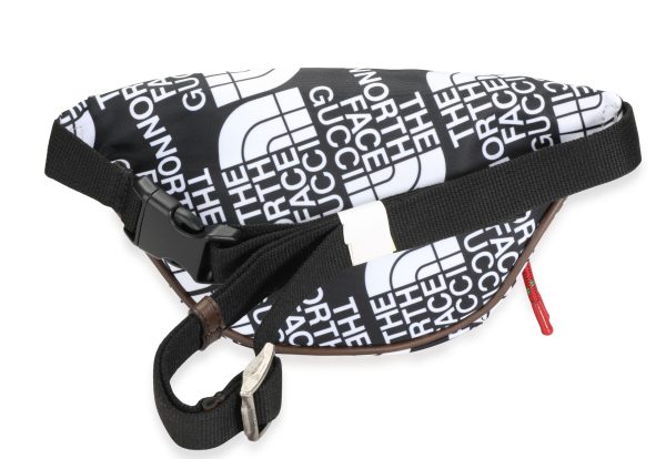 112166 pv Gucci x The North Face Black White Nylon Bum Bag