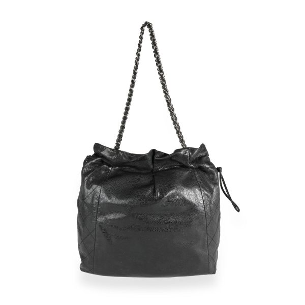 112171 bv f10b8677 46a8 4eb2 8e4e d2d59cc9ee7c Chanel Black Caviar Leather Timeless Drawstring Tote