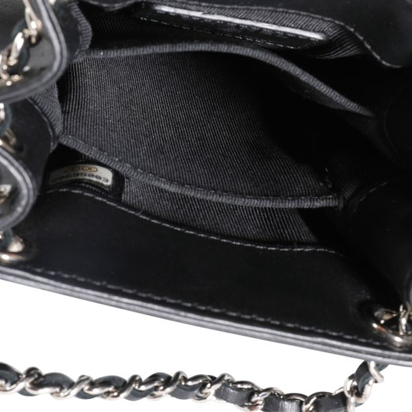 112252 av c2cfc7b9 9168 4f2a 8e08 cfc0273fc77f Chanel Black Patent Leather CC O Phone Holder Crossbody