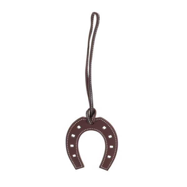 112295 fv Hermès Ébène Swift Paddock Fer A Cheval Horseshoe Charm