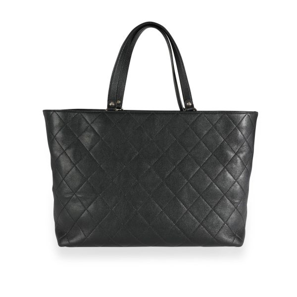 112327 pv c47e0741 806e 4be2 a8dd 0d271c2daf18 Chanel Black Quilted Calfskin Caviar Daily Round Tote