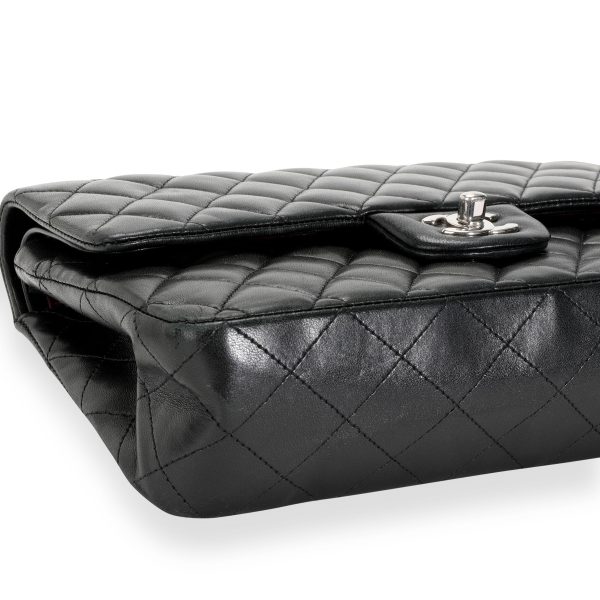 112646 box Chanel Black Quilted Lambskin Medium Classic Double Flap Bag