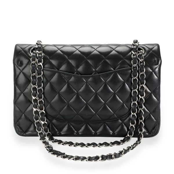 112646 pv Chanel Black Quilted Lambskin Medium Classic Double Flap Bag