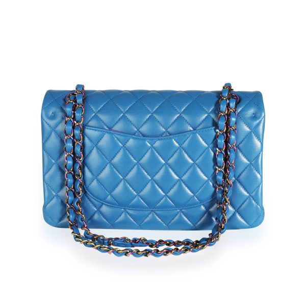 112735 pv b9dc7e73 b331 4bf1 af9d 55c634787c9d Chanel Dark Blue Rainbow Quilted Lambskin Medium Classic Double Flap Bag