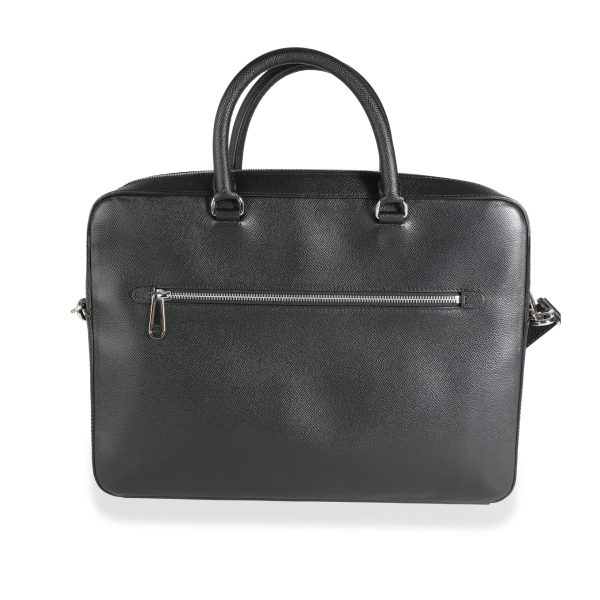 113214 pv Burberry Black Grained Leather Ainsworth Business Briefcase