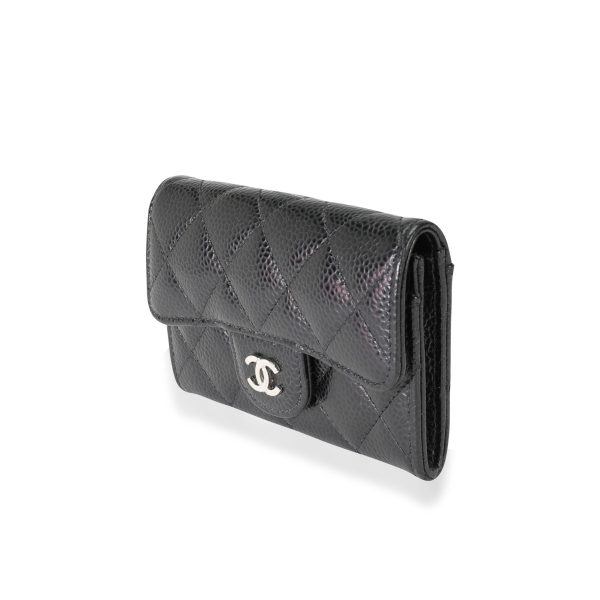 113506 sv 7232a692 d3d2 4a02 8bed b4b4d0880287 Chanel Black Quilted Caviar Classic Flap Card Holder